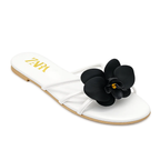 Stylish Flower Slippers White