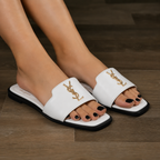 Luxury Gold Logo Slides White