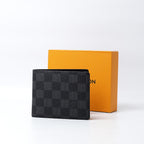 LV Black Check Wallet