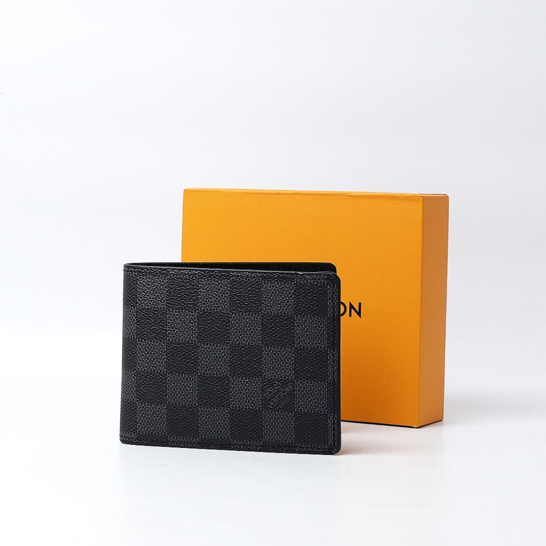 LV Black Check Wallet