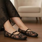 Elara Handcrafted Embellished Pumps black