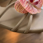 Stylish Flower Slippers Red