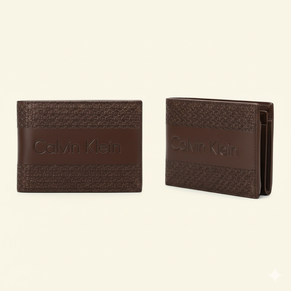 Ck Logo Brown Men's Wallet