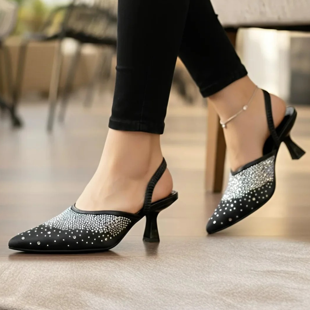 Diamante Slingback Pumps – Elegant Embellished Heels