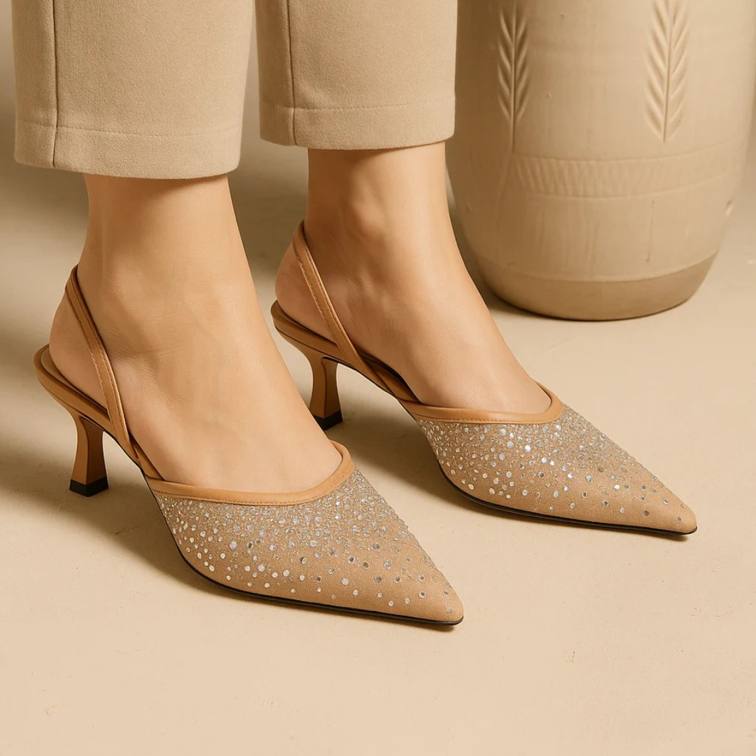 Diamante Slingback Pumps – Elegant Embellished Heels