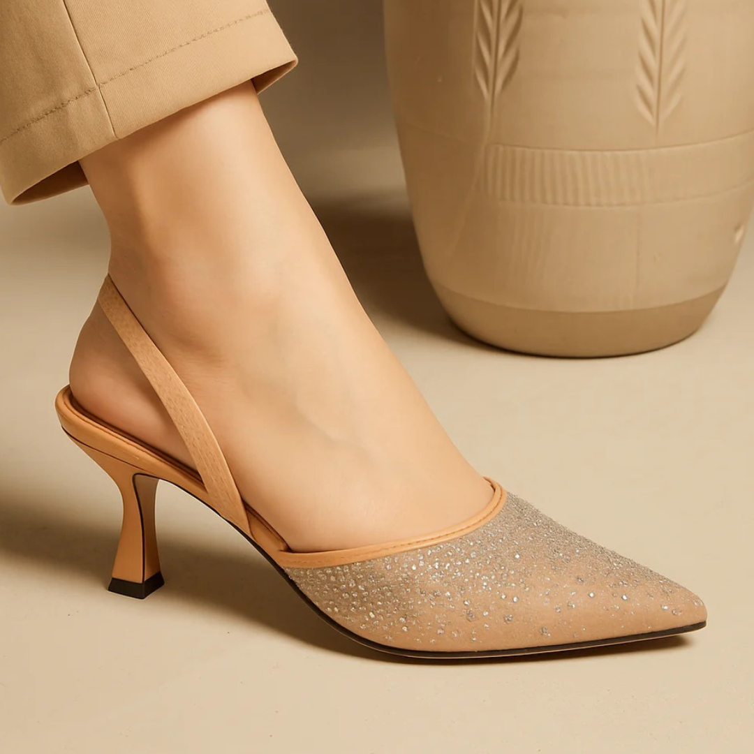Diamante Slingback Pumps – Elegant Embellished Heels