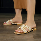 Premium Pearl Embellished Slippers – Fashion Aura