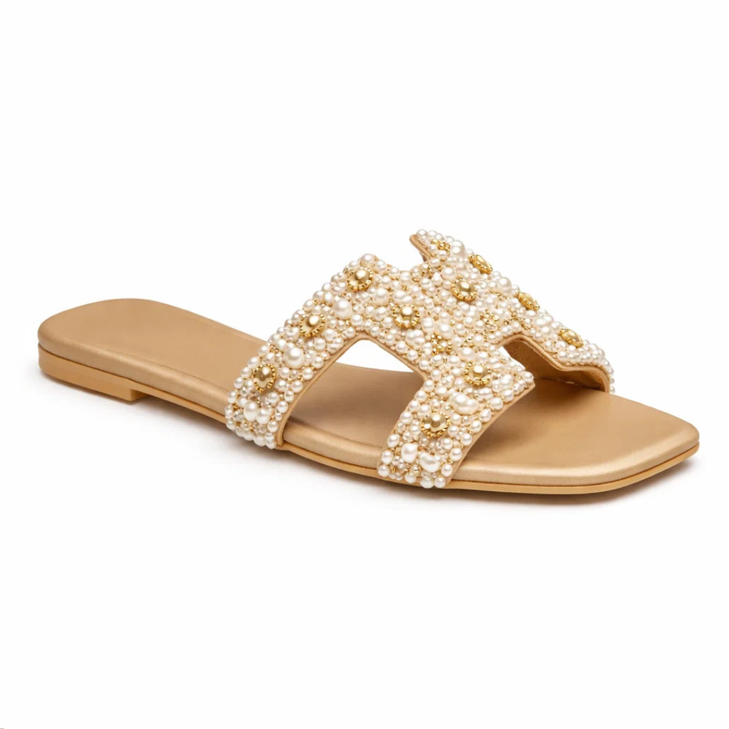 Premium Pearl Embellished Slippers – Fashion Aura