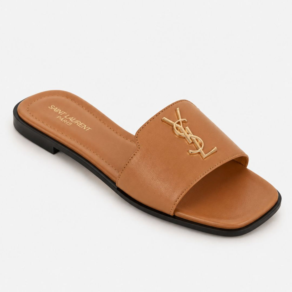 Luxury Gold Logo Slides Brown