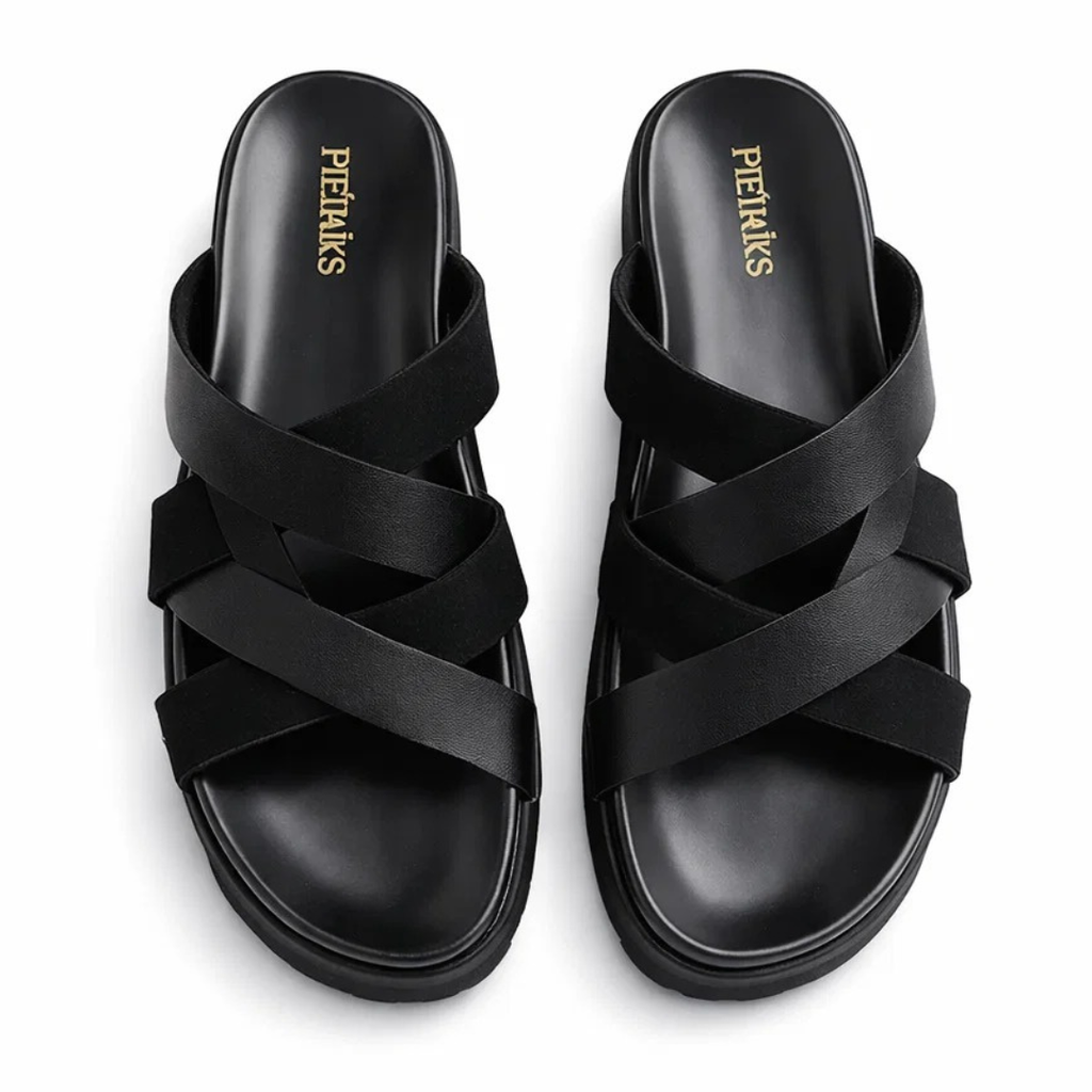 H Aura Men’s Premium Slippers (Black)