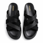 H Aura Men’s Premium Slippers (Black)