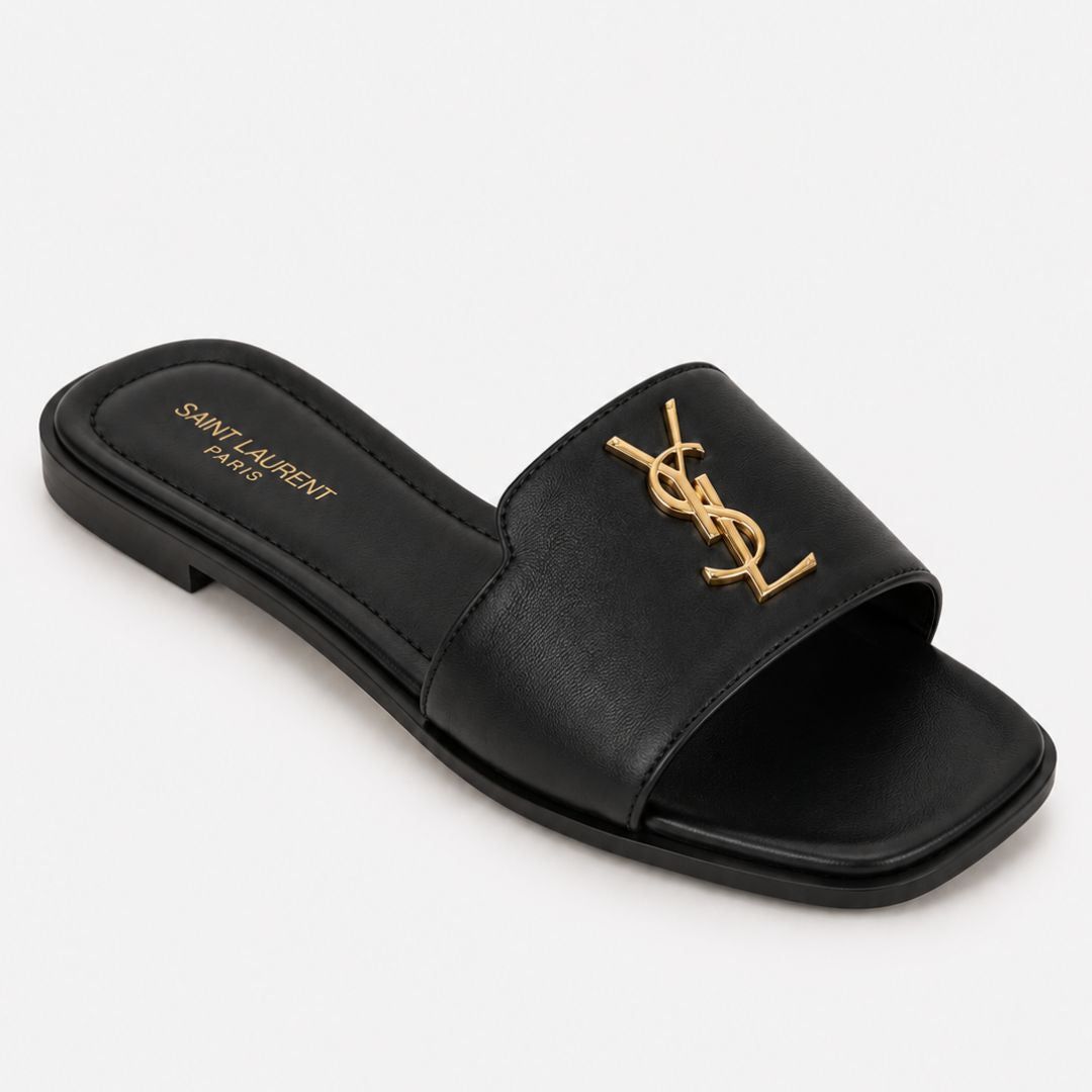 Luxury Gold Logo Slides Black