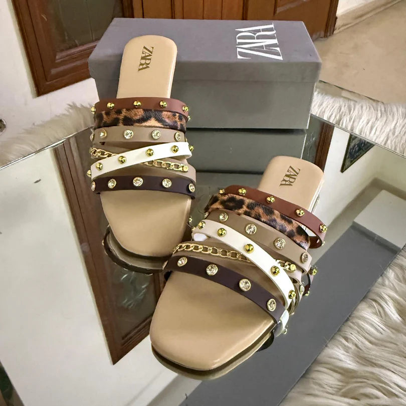 Z Classic Flat Slippers – Fashion Aura Beige