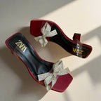 TRANSPERENT BOWSTRAP KITTI HEEL