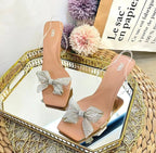 TRANSPERENT BOWSTRAP KITTI HEEL