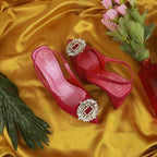 Triangle Zara Heels - (Pink)