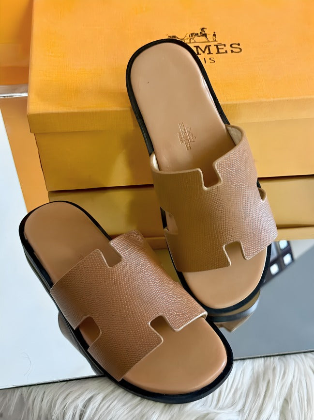 Hermes Men's Slippers (Brown)