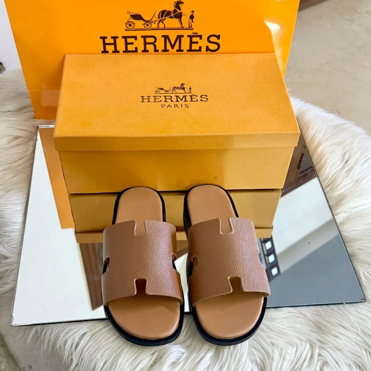 Hermes Men's Slippers (Brown)