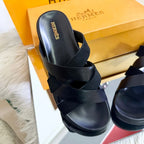 Hermes Men's Aura Slippers (Black)