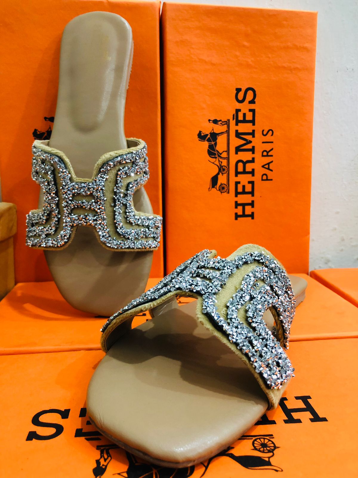H Glam Crystal Flats – Fashion Aura