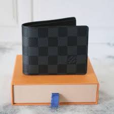LV Black Check Wallet