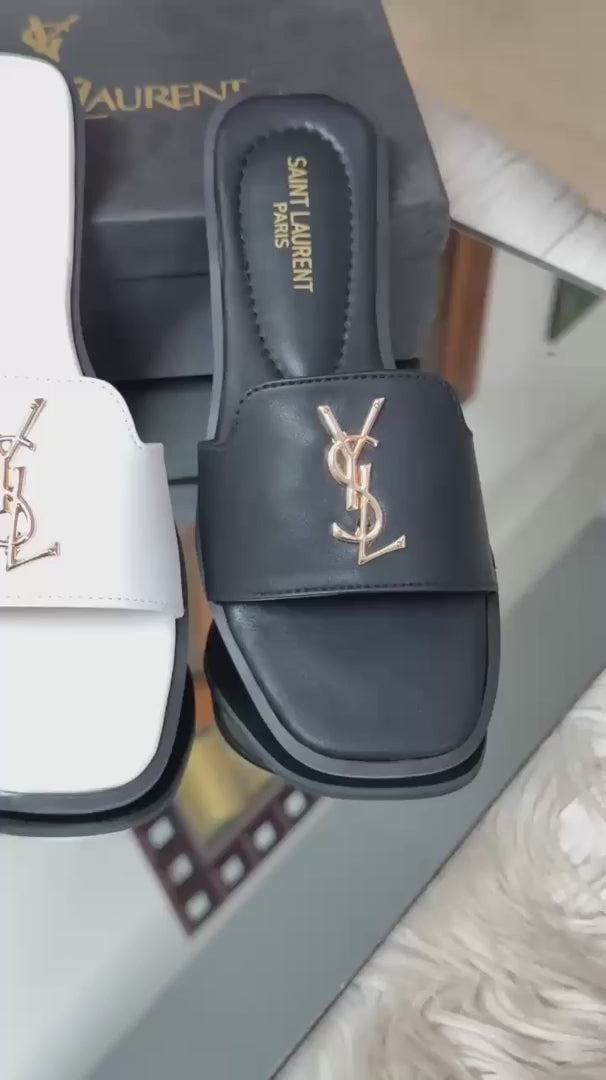 Luxury Gold Logo Slides White