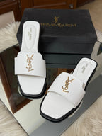 Luxury Gold Logo Slides White