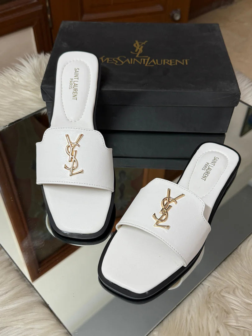 Luxury Gold Logo Slides White