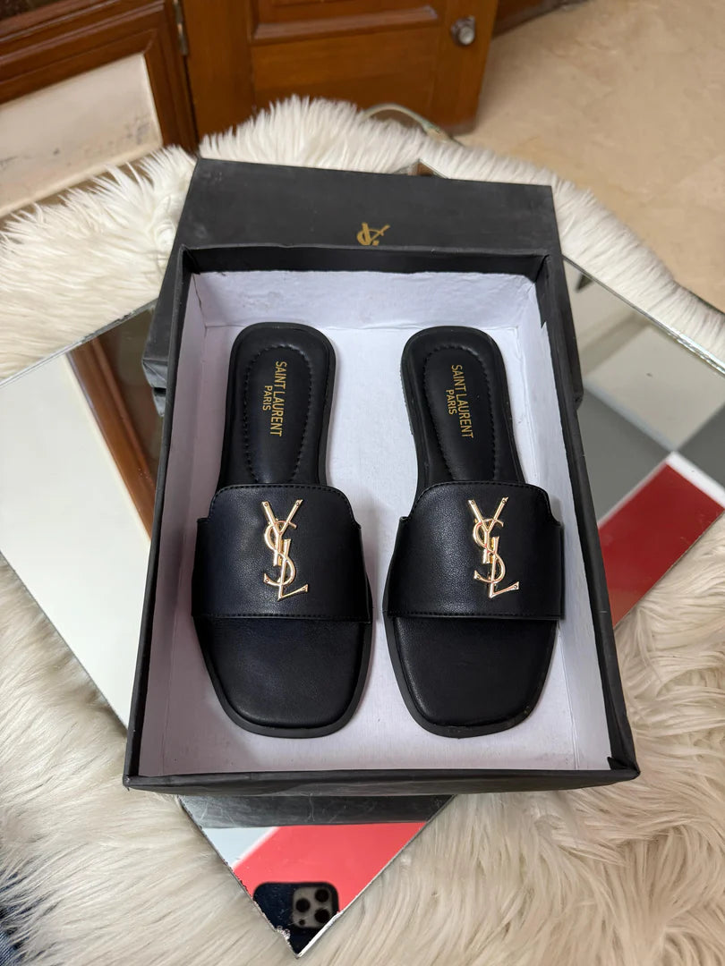 Luxury Gold Logo Slides Black