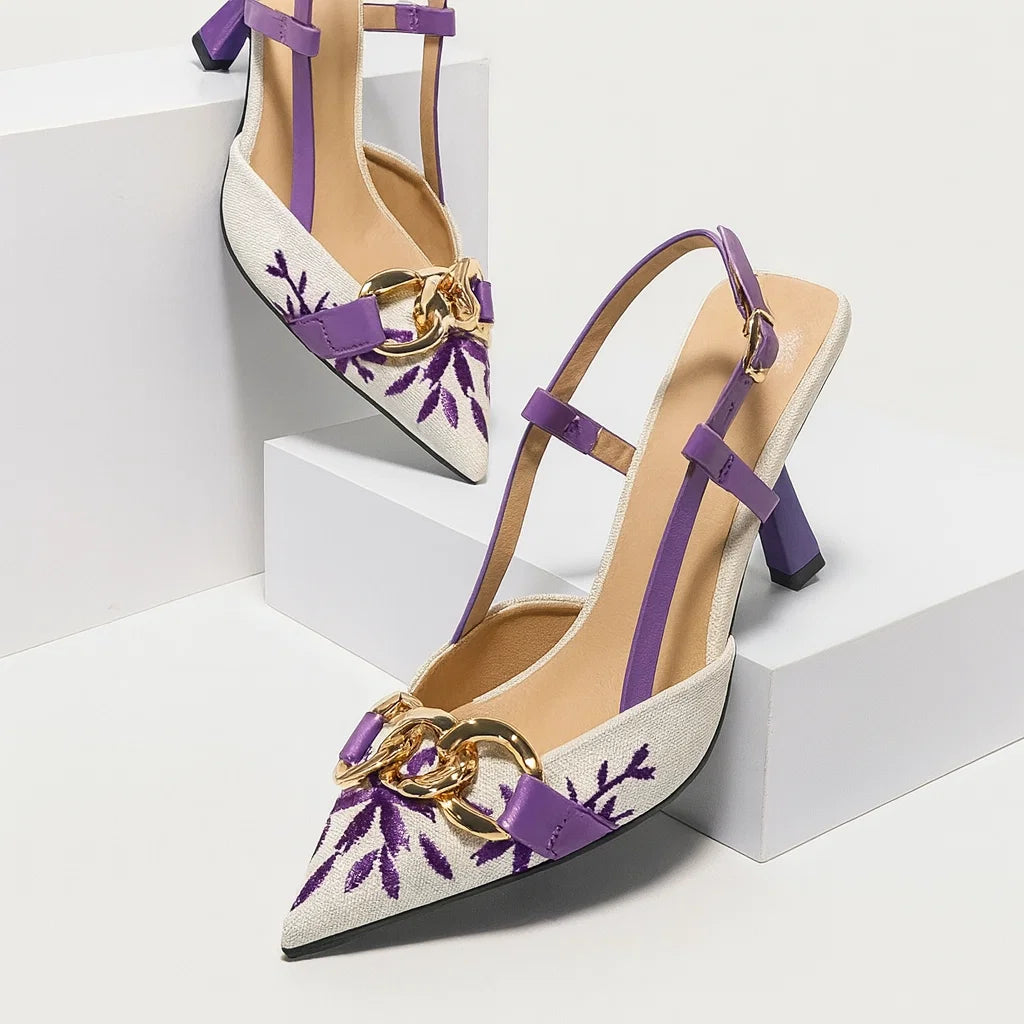 FLORAL EMBROIDERED CHAIN7