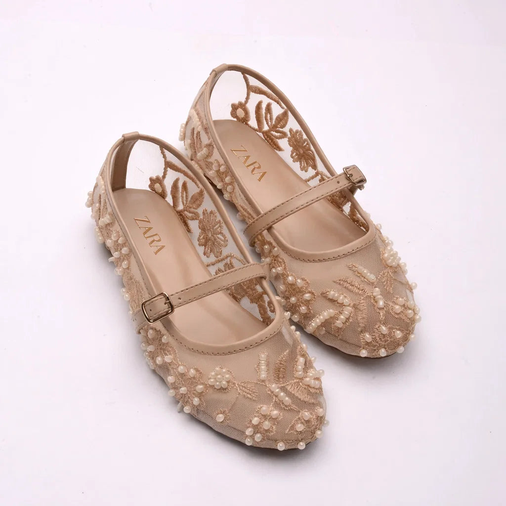 Elara Handcrafted Embellished Pumps